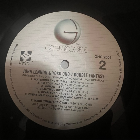 John Lennon & Yoko Ono Double Fantasy LP, 1980 US Pressing, Geffen Records, EX - Picture 4 of 8